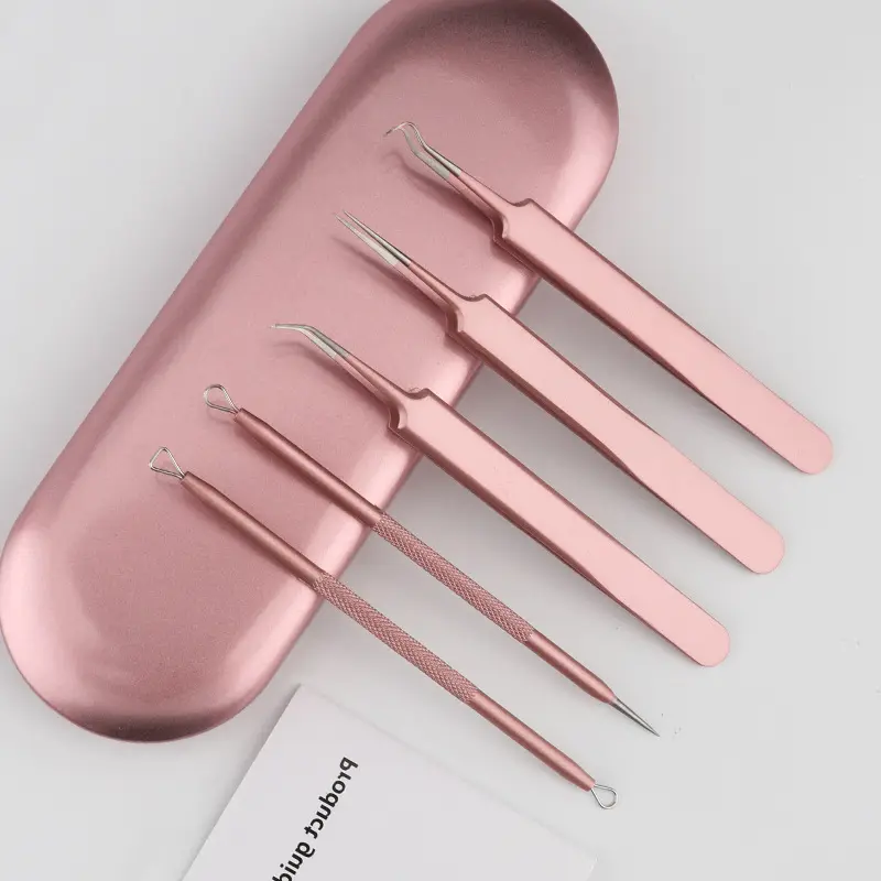 Hochwertiger Roségold Mitesser Pin Beauty Tool Pickel entferner mit Fabrik preis
