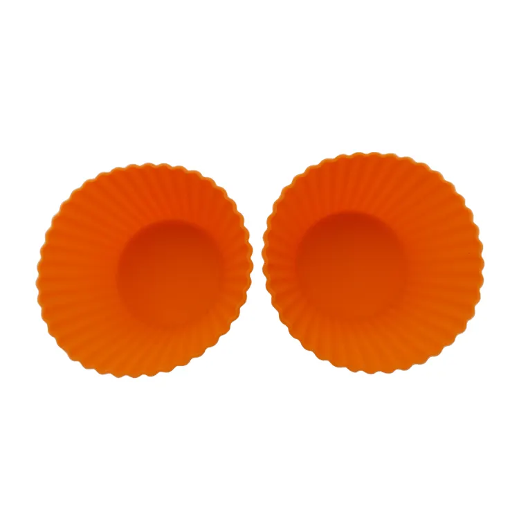 Molde de silicone resistente ao calor, copo redondo para muffin copo antiaderente de silicone reutilizável