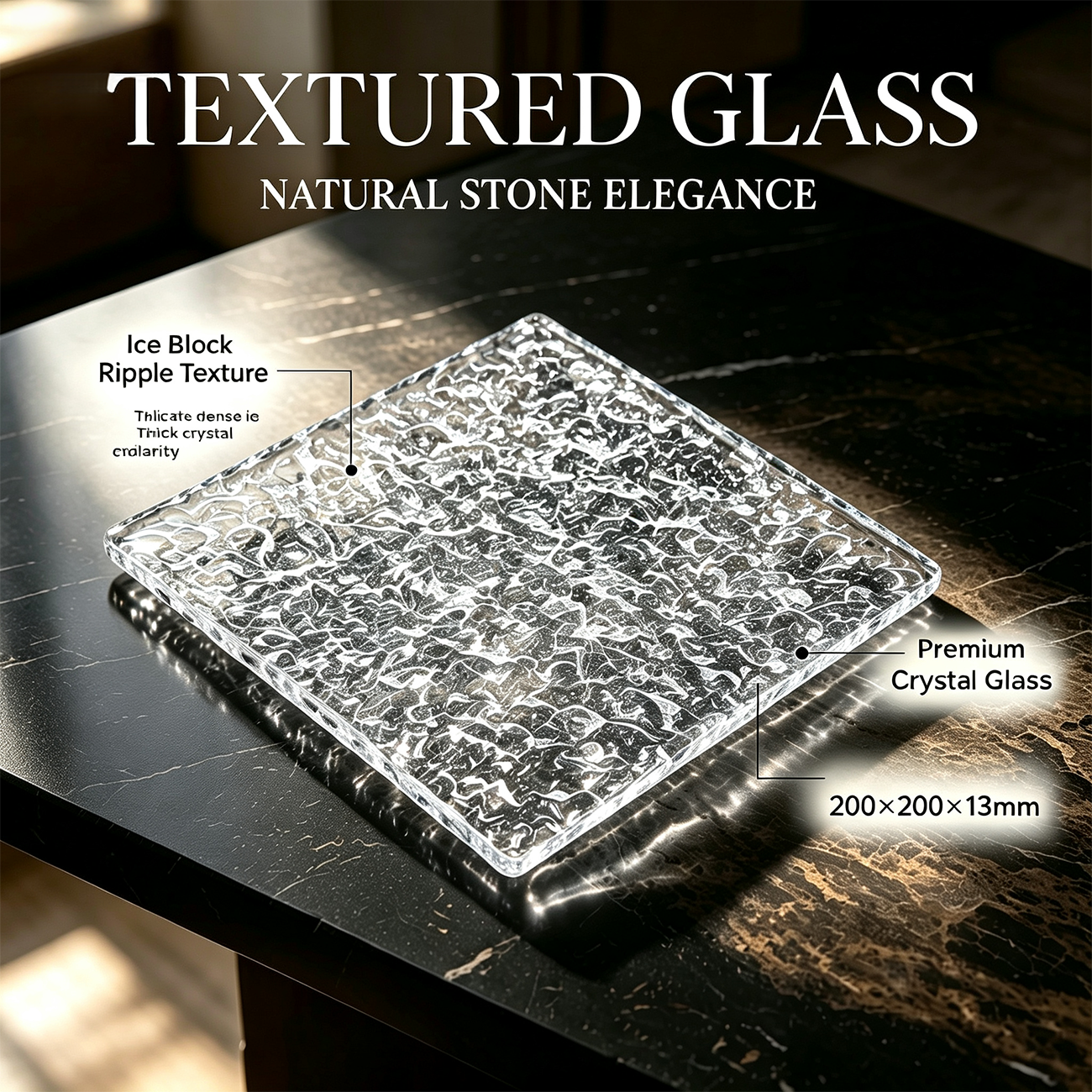 Texture ondulée de bloc de glace