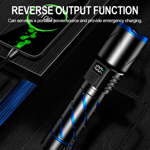 Top bán siêu mạnh mẽ phóng to Đèn pin dài khoảng cách <span class=keywords><strong>Torch</strong></span> ánh sáng với USB sạc <span class=keywords><strong>LED</strong></span> bóng đèn - Product Image 5