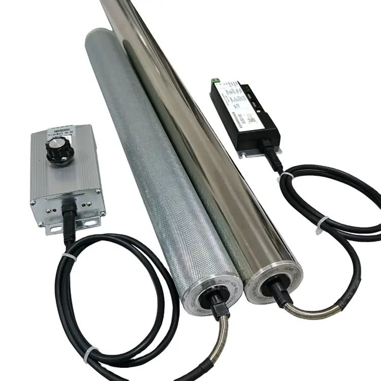 Stainless Steel 304 Drum Motor with 2 Sprockets Hub Motorized Roller for the Conveyor for Automatic Assembly Line