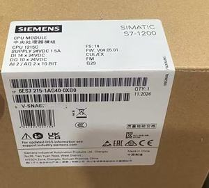 6ES7215-1AG40-0XB0 S7-1200 CPU 1215C DC/DC/DC 2 PROETインターフェイスオンボードI/O 14 24VDCデジタル入力10 24VDCデジタル出力 - Product Image 1