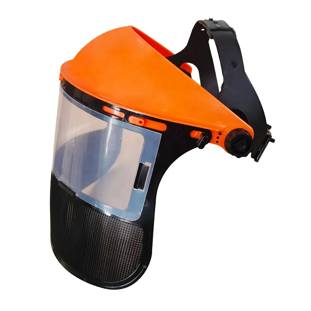 FS1019 Anti-batterico polvere maschera erba falciatura di sicurezza Faceshield maglia visiera trasparente schermo protettivo per il viso per tosaerba