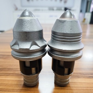 Cincel de vástago redondo Tipo Betek también llamado Bullet Bit utilizado en el cubo de perforación para la construcción de pilotes - Product Image 1