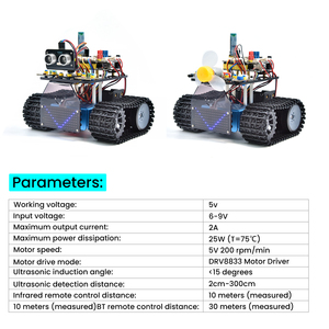 STEM Educational V3.0 Tank roboter Car Kit Stiel roboter Kit Robotik Starter Kit für Arduino
