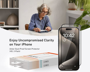 カスタムロゴ2パックマジックボックス防塵電話強化ガラススクリーンプロテクターiPhone用簡単取り付けキット12 13 14 Pro Max - Product Image 5