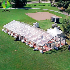 400 kişi için 20m X 30m büyük alüminyum yapı çerçevesi beyaz Pvc olay Marquee çadır - Product Image 2