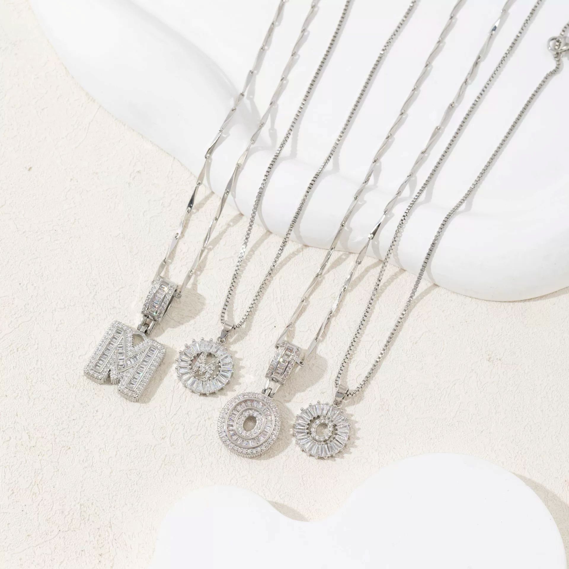 Silver rock sugar letter+flower letter -set