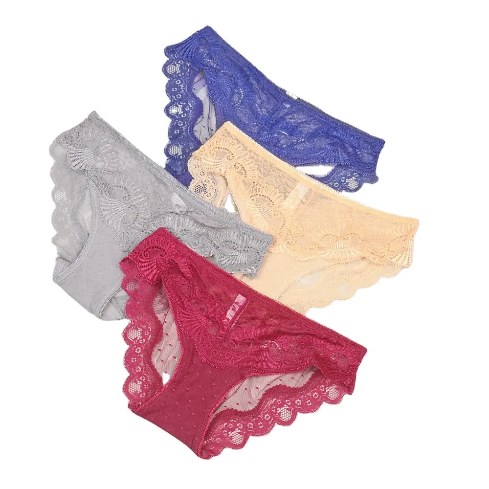 Calcinha de renda algodão macia confortável, transparente das mulheres, lingerie, roupa íntima