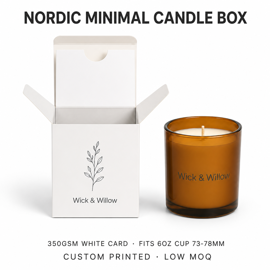 Boîte à bougie minimaliste nordique
