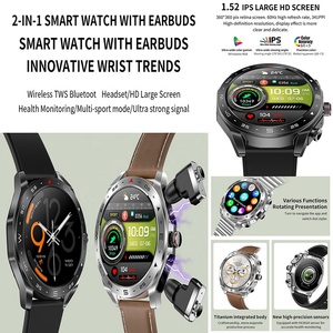 Reloj inteligente Vanssa T95 TWS 2 en 1, auriculares modelo más nuevo, BT, llamada, teléfono, música local, reproductor de alta fidelidad con auriculares inalámbricos - Product Image 2