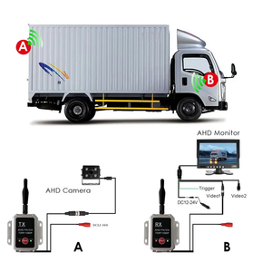2.4GHz <span class=keywords><strong>Wireless</strong></span> Tx Rx <span class=keywords><strong>Long</strong></span> <span class=keywords><strong>Range</strong></span> 720p 1080p Video Transmissor Receptor Caixa para câmera de backup do carro Invertendo AHD Monitor Auto CCD