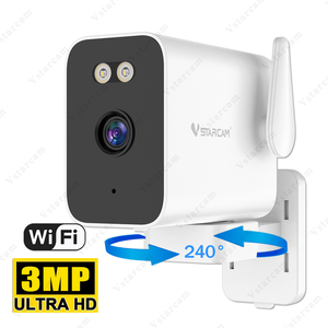 CS5H 3MP 2.4G WIFI安全摄像机双向音频电池子弹闭路电视夜视无线监控PTZ网络摄像机 - Product Image 1