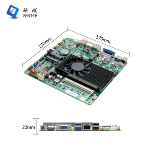 Mini placa base integrada Intel I5 3210M de doble núcleo HM77 DDR3 todo en uno placa base 2 HD VGA LVDS mini ITX placa base industrial