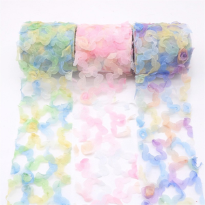 花薄纱网带彩色欧根纱胶带<span class=keywords><strong>DIY</strong></span>工艺品礼品蝴蝶结手工缝制面料材料