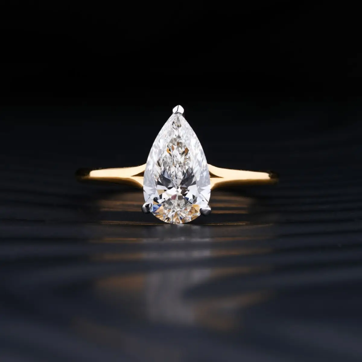 Anillo de diamantes de laboratorio de 1,50 quilates por forma para compromiso y bodas para ocasiones especiales