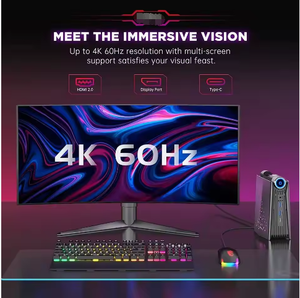 Fabrika yeni gelmesi AMR5 Mini Pc AMD R7 Gaming u oyun Mini PC M.2 NVME 16GB RAM 512GB SSD WIFI 6 Mini bilgisayar masaüstü bilgisayar - Product Image 4