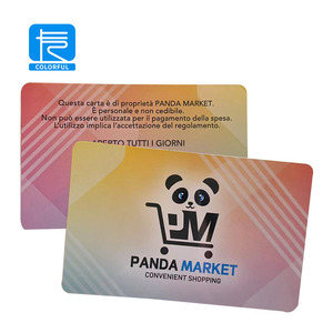 Tarjeta de regalo de PVC con impresión personalizada Tarjeta de membresía Tarjeta de regalo con código de barras y código QR - Product Image 2