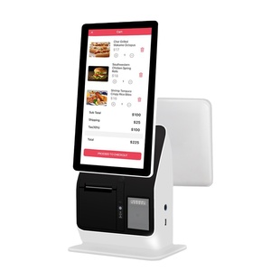 Retail Mobile <strong>Android</strong> <strong>Pos</strong> <strong>Systems</strong> Terminal All in One Fast Food Self Service Ordering Kiosk <strong>Machine</strong> for Restaurant - Product Image 1