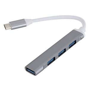อะแดปเตอร์ฮับชาร์จ3.0 USB 2.0/อะลูมิเนียมอัลลอยด์คุณภาพสูง4พอร์ตชนิด C สำหรับ MacBook Pro ฟังก์ชั่นข้อมูลขายส่งสำหรับแล็ปท็อปพีซี - Product Image 1