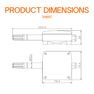 Sensor de temperatura y humedad ambiente RS485, higrómetro de plástico con sonda de temperatura, compatible con OEM y ODM - Product Image 6
