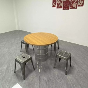 现代实心胡桃木和柚木可扩展餐桌家用办公室工厂价格客厅厨房家具 - Product Image 4