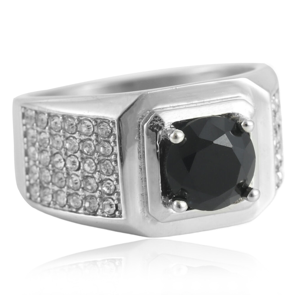 Steel-colored black gemstone (US grade)