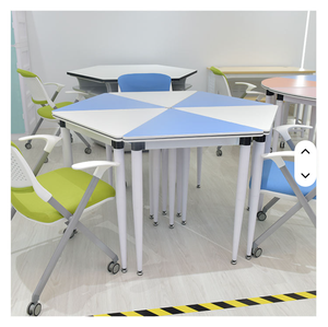 Hiện đại nối hình thang kim loại hội nghị bàn văn phòng bàn học dạy kèm lớp đọc phòng bàn - Product Image 3