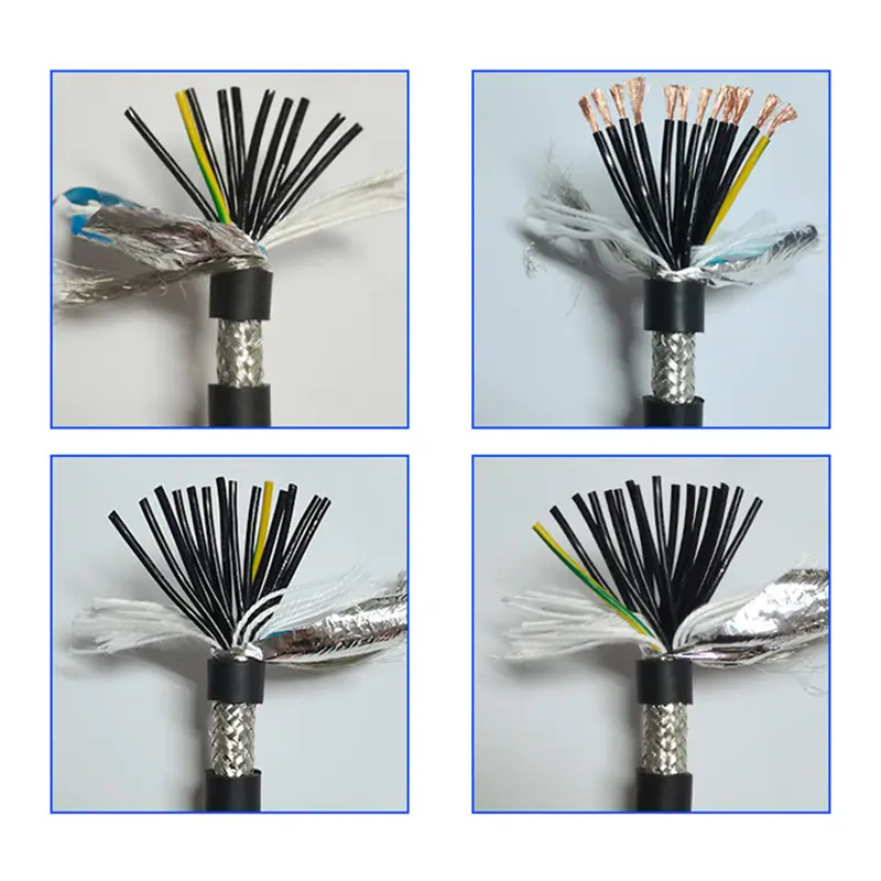Cable de alimentación de servomotor de alta flexibilidad y resistencia de flexión, 20, 18, 17AWG, Cable blindado, 14, 16, 20, 24, 30, 40 núcleos