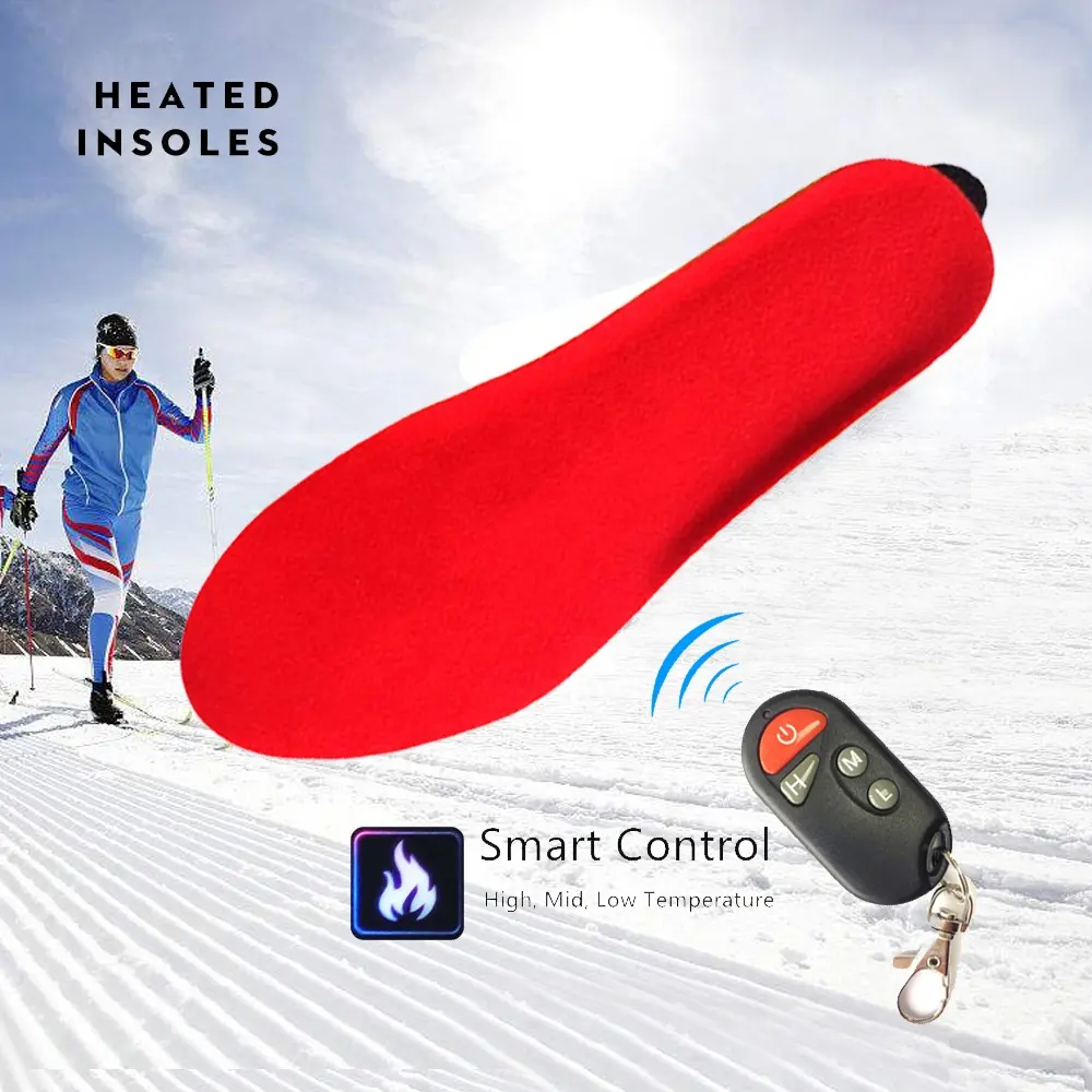 Rechargeable Lithium Battery 2000mAh Smart Controlled Heated Shoe Padding Insoles