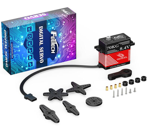 Feetech FT870BL 7,4 В 75 кг водонепроницаемый титановый бесщеточный двигатель 180 градусов Дрон сервопривод для роботов Радиоуправляемый автомобиль робот программируемый - Product Image 6