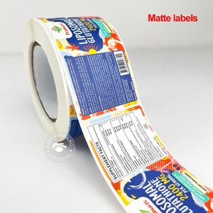 Baskılı parlak mat su geçirmez vinil şişe kavanoz güvenlik etiketi rulo özel kendinden yapışkanlı gıda paketi logo etiketi çıkartmalar - Product Image 3