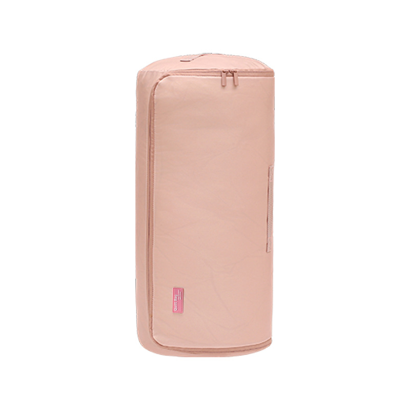 Bolsa cilíndrica pequeña de algodón para edredón - Rosa melocotón