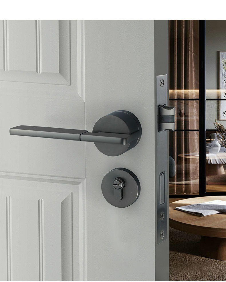 New Italy Hot Sale Hotel Room Design Zinc Alloy Gold Lever Door Handle Mortise Door Lock