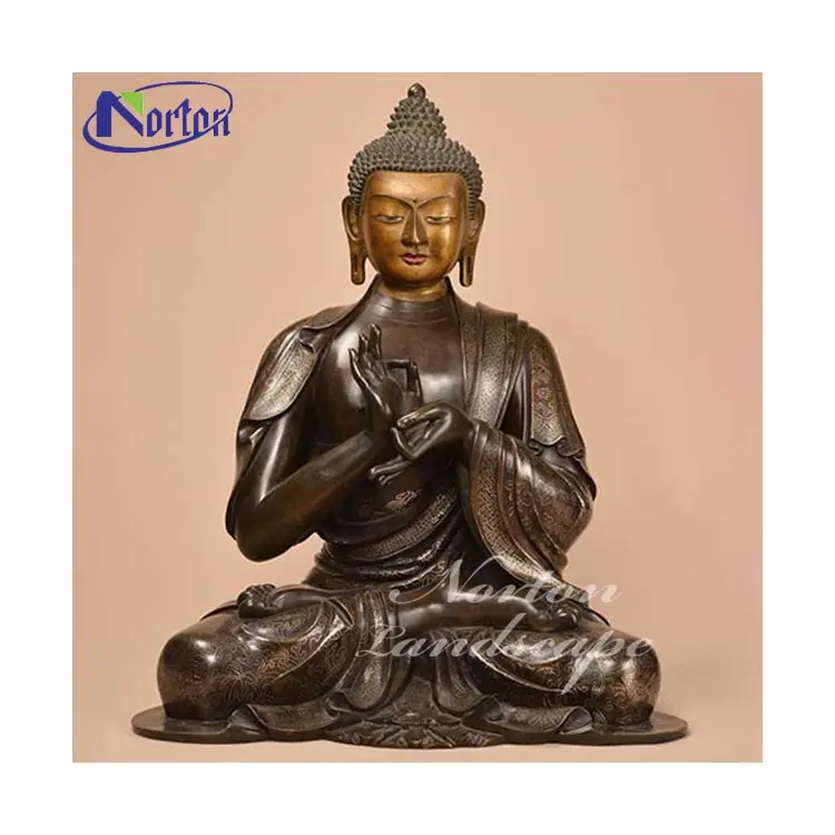 Norton-estatua de Buda de Metal antiguo, estatua de Buda tibetano, escultura de bronce para la venta