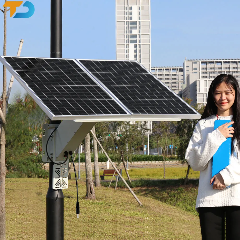 تخفيض TecDeft الهائل على الألواح الشمسية مع مجموعة بطارية بقدرة 12 فولت 160 وات 40 أمبير في الساعة لكاميرات المراقبة نظام الطاقة الشمسية للاستخدام الخارجي لأجهزة المراقبة