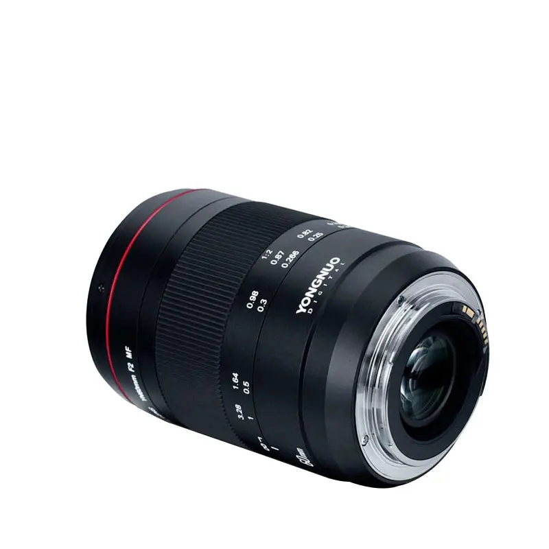 ขายเลนส์มาโคร YONGNUO YN 60มม. เลนส์ถ่ายภาพรูรับแสง F2 MF พร้อมเลนส์วัดระยะโฟกัสเลนส์กล้องสำหรับกล้อง Canon DSLR