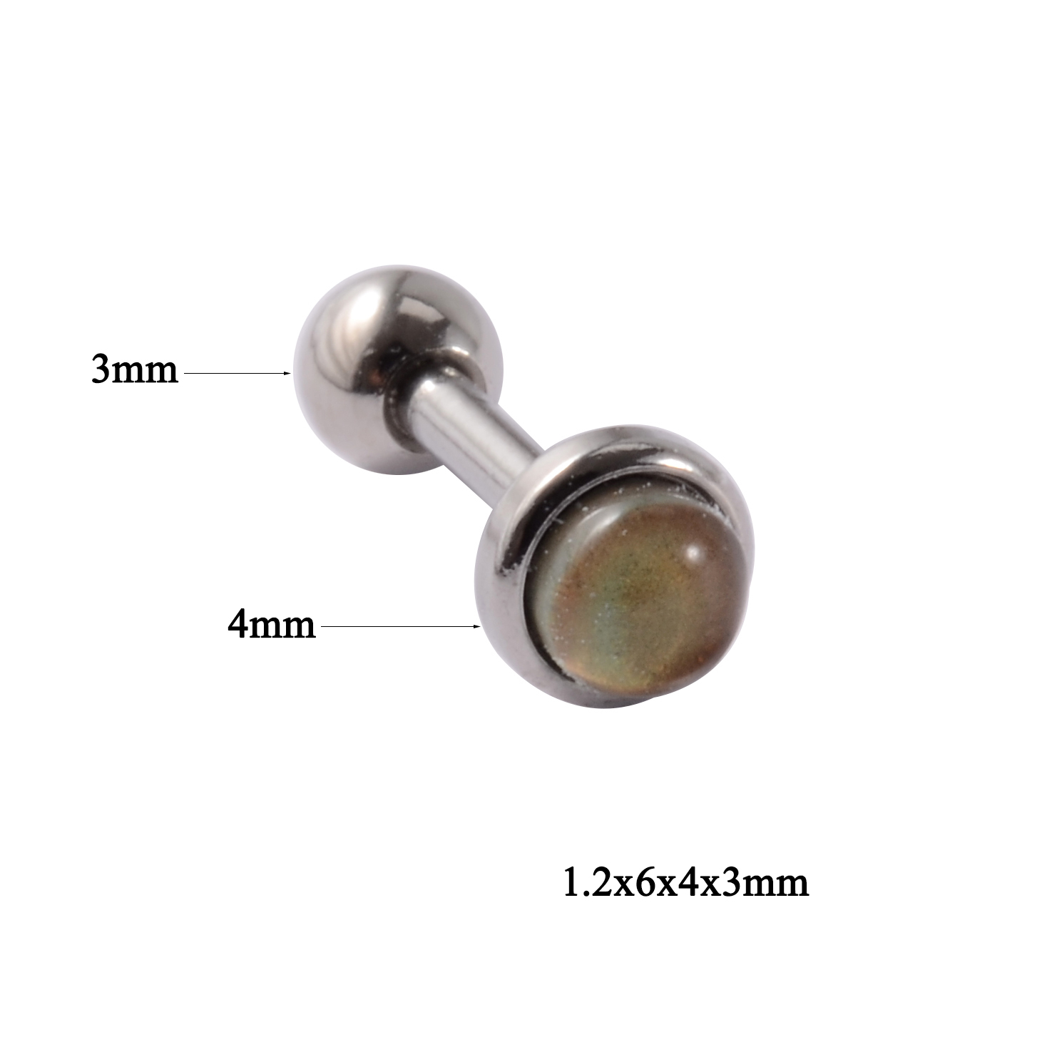 Earring-ER665S de 4mm