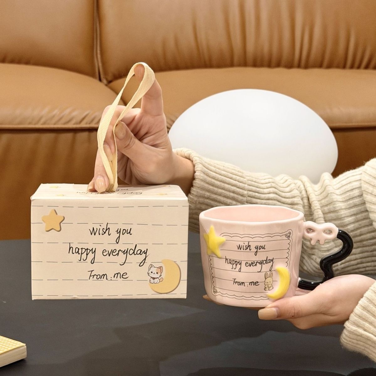 Star sticky notes-pink + portable gift box