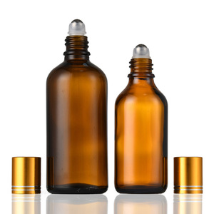 5ml 10ml 30ml 50ml 150ml 220ml琥珀色の透明な丸い香水ロールオンガラスボトルattar、エッセンシャルオイル用の金属ローラーボトル付き - Product Image 4