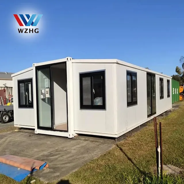 Angepasst container häuser Vorgefertigt luxus Wohnzimmer Erweiterbar Container Haus