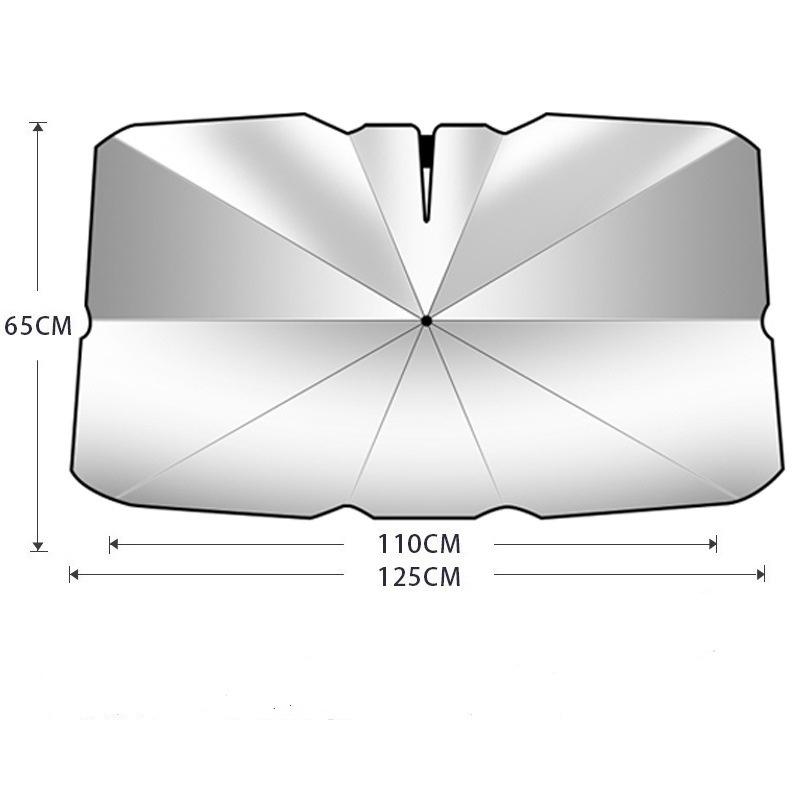 mall Silver-painted Parasol - Open