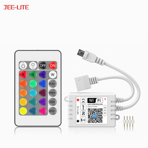 Распродажа вспышки умное приложение DIY Timing Music DC12V DC24V пульт дистанционного управления ИК 24 клавиши WiFi RGB контроллер с функцией микрофона - Product Image 4