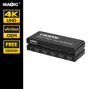 Wholesale <strong>HDMI</strong> Splitter <strong>Switcher</strong> 4 Way <strong>HDMI</strong> Distributor 1X4 Multimedia Splitter <strong>HDMI</strong> Splitter Extend Display <strong>1</strong> in 4 Out 4K 60HZ - Product Image 1