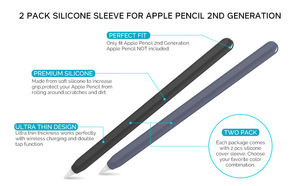 Apple Pencil2ケースカバー用の小売ボックス付きApplePencil第2世代用の超薄型スリーブシリコンスキンカバー - Product Image 3