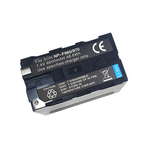 Gerçek kapasite 7.2V 6600mAh dijital kamera pil NP-F960 F970 Sony Dslr kamera için LED ışık - Product Image 4
