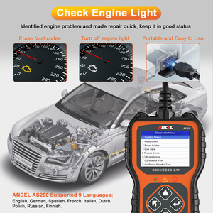 ANCEL AS200 OBDII/<strong>EOBD</strong> Auto Diagnostic Tool <strong>Code</strong> Reader Scanner for Checking Engine Faults - Product Image 6