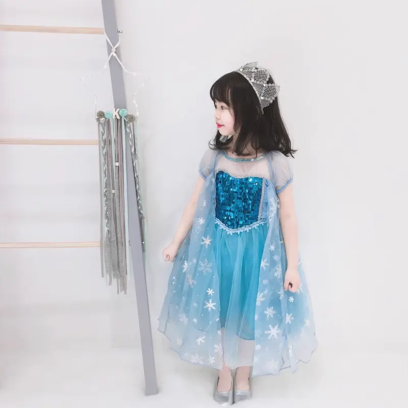 Costumi di Halloween per ragazze Princess Birthday Party Kids Cosplay Fancy Children Carnival frozen elsa anna