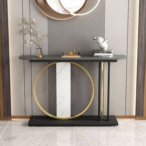 İtalyan tasarım Modern konsol Tableblack ve beyaz kayrak masaüstü masa oturma odası yemek giriş için - Product Image 6