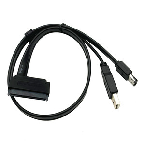 50cm 22-pin SATA3.0 6G <strong>to</strong> <strong>ESATA</strong> Data and <strong>USB</strong> Power Adapter Cable for 2.5&quot; SATA Hard Disk Drive and SSD - Product Image 1
